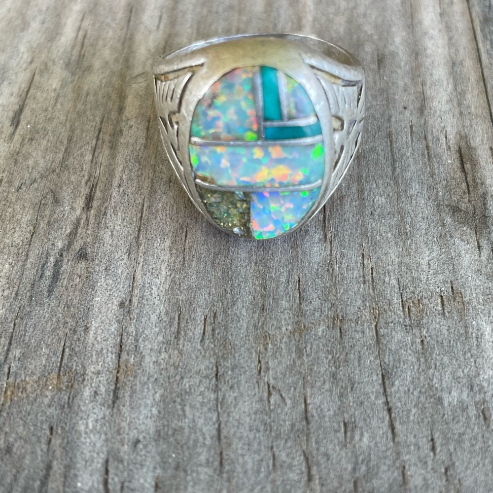 Thunderbird Ring with Opal